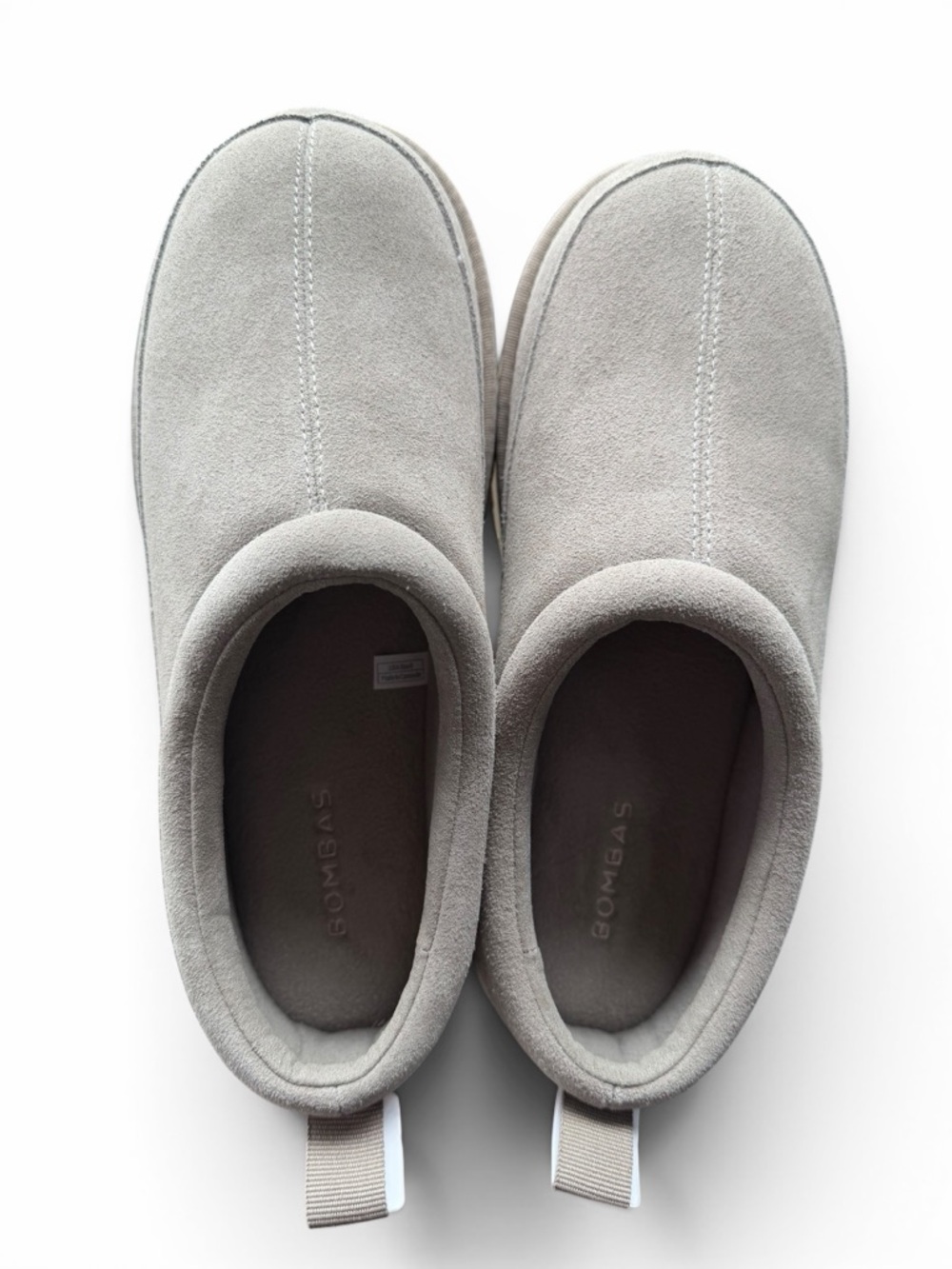 Bombas Saturday Suede Slip-Ons in Taupe